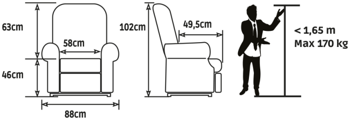 fauteuil releveur lectrique personne ge petite taille forte corpulence relaxation confort dimensions - Dimension Fauteuil fauteuil releveur lectrique personne ge petite taille forte corpulence relaxation confort dimensions - Dimension Fauteuil